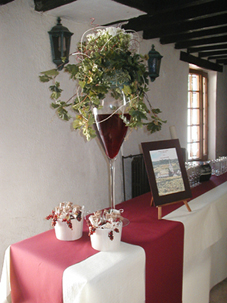 composition de buffet, th&egrave;me sur le vin